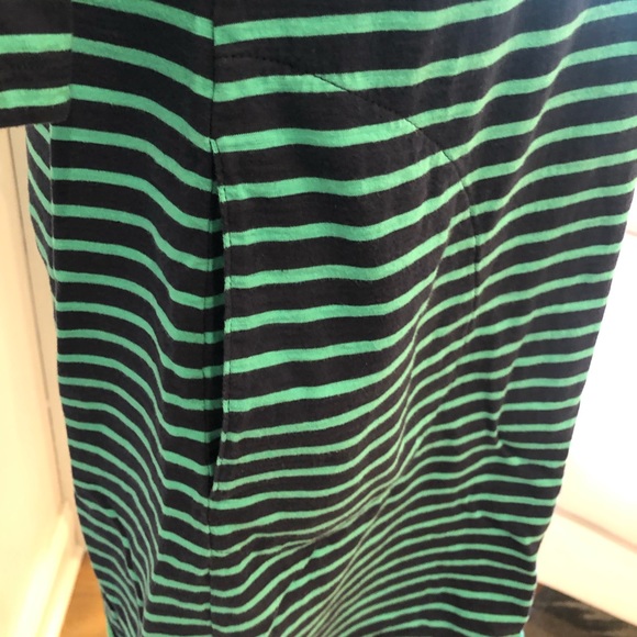 Garnet Hill Green & Navy Stripe Dress - Size M - Picture 8 of 9